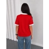 Kırmızı Türkiye Polo Yaka Unisex Oversize Tshirt