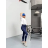 Lacivert Alo Bilek Baskılı Sıkılaştırıcı Yüksek Bel Tayt
