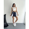 Lacivert Çift Renk Modal Şort Etek