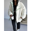 Mint Yeşil Nk Oversize Unisex Çift Taraflı Mont
