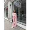 Pembe Polo Fularlı İkili Takım