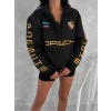 Porsche İçi Astarlı Unisex Bomber Ceket