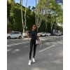 Siyah Alo Arabiyeli Taytlı Takım