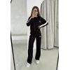 Siyah Alo Şeritli Modal İkili Takım