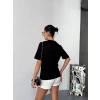 Siyah Basic Rahat Kalıp Penye Tshirt