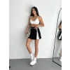 Siyah Çift Renk Modal Şort Etek