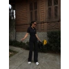 Siyah Polo Yaka Ottoman İkili Takım