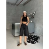 Siyah Street One Baggy Kot Şort