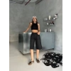 Siyah Street One Baggy Kot Şort