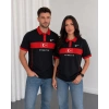 Siyah Türkiye Polo Yaka Unisex Oversize Tshirt