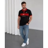 Siyah Türkiye Polo Yaka Unisex Oversize Tshirt