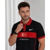 Siyah Türkiye Polo Yaka Unisex Oversize Tshirt