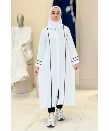 1201 Biyeli Çocuk Feracesi Ekru