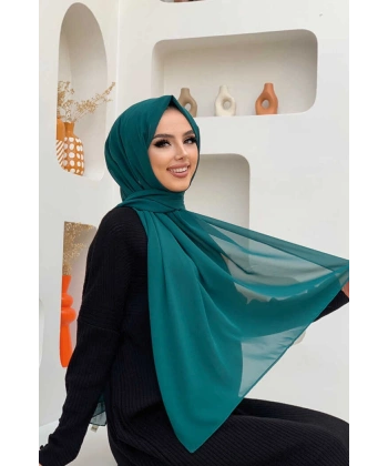 2019 Şifon Şal Zümrüt
