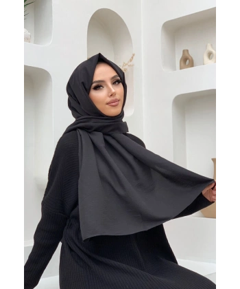 2051 Pamuk Caz Şal Siyah