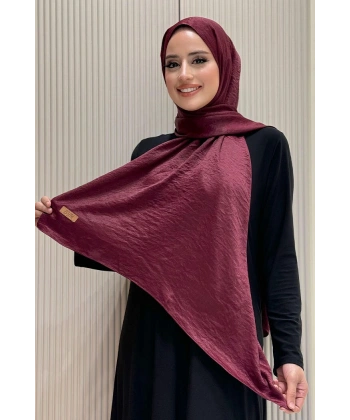 2070 Pamuk Bambu Şal Bordo