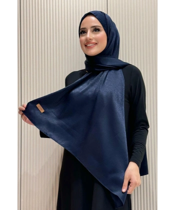 2070 Pamuk Bambu Şal Lacivert
