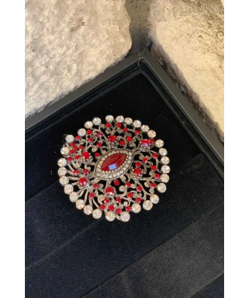 4014 Bronş Bordo-Gümüş