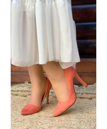6538 Süet Stiletto Oranj