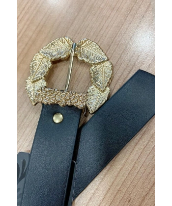 9048 Yaprak Kemer Siyah