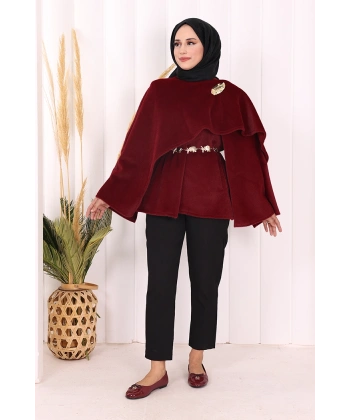 Atkı Detay Panço 70061 Bordo