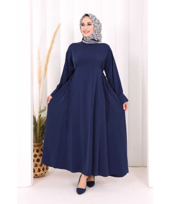 Bağlama Detaylı Elbise 6015 Lacivert