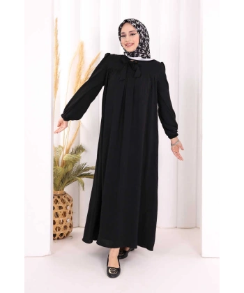 Bebekli Anne Elbisesi 3896 Siyah