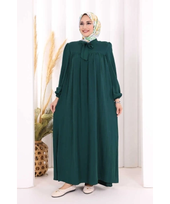 Bebekli Anne Elbisesi 3896 Zümrüt