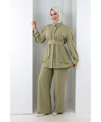 Belden Büzgülü İkili Takım 8710 Haki