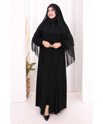 Dantelli Sufle 6069 Siyah