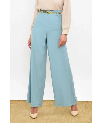 Fermuarlı Kemer Aksesuarlı Pantolon Etek 0125 Mint