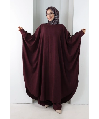 Fırfırlı Yarasakol Takım 8706 Mürdüm