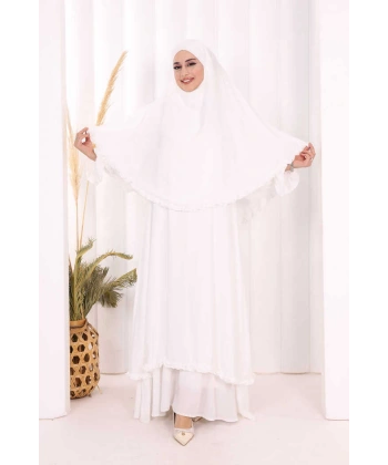 Hac Umre Sufleli, Elbise Takım ŞAL HEDİYE  3951 Ekru