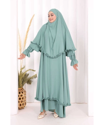 Hac Umre Sufleli, Elbise Takım ŞAL HEDİYE  3951 Mint