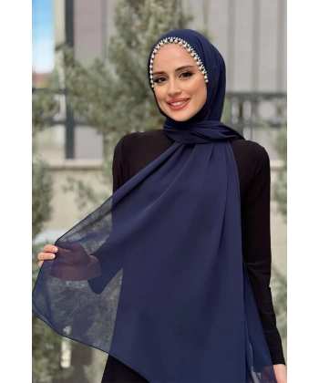 İncili Şal 2028 Lacivert