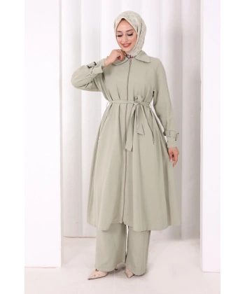 Kap Pantolonlu Takım 7074 Çağla Yeşili