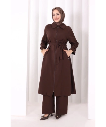 Kap Pantolonlu Takım 7074 Kahverengi