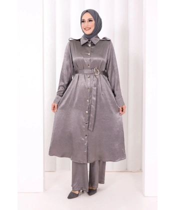 Kemerli İkili Takım 8024 Gri