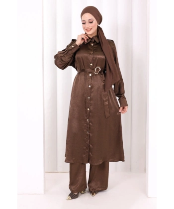 Kemerli İkili Takım 8024 Kahverengi