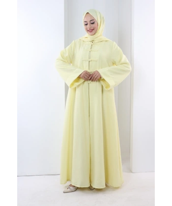 Önden Bağlamalı Tunik Üçlü Takım 7080 Sarı