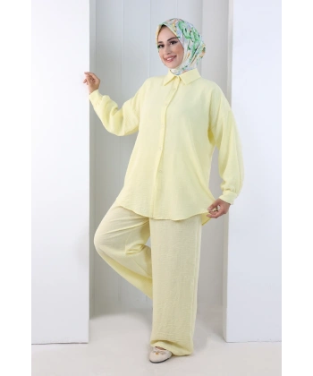 Pantolon Gömlek Takım 8708 Sarı