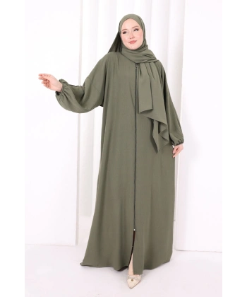 Şallı Namaz Elbisesi 3857 Haki