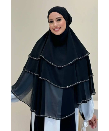 Taş Detaylı Sufle 6030 Siyah