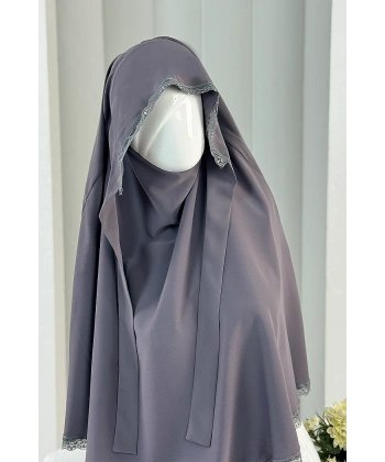 Tek Katlı Dantelli Sufle 6061-3 Antrasit