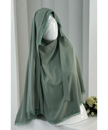Tek Katlı Dantelli Sufle 6061-3 Koyu Mint