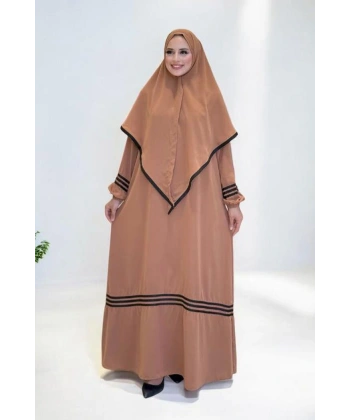 Umre  Elbise ŞAL HEDİYE 6036 Taba