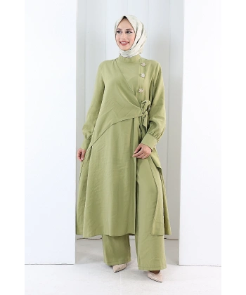 Yandan Bağlamalı İkili Takım 8019 Haki