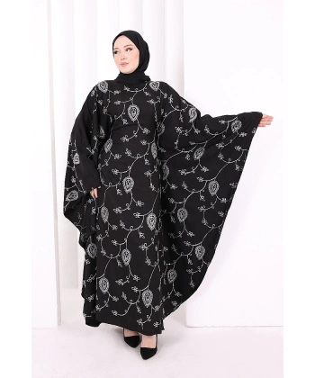 Yarasakol Nakışlı  Elbise 7084 Ekru