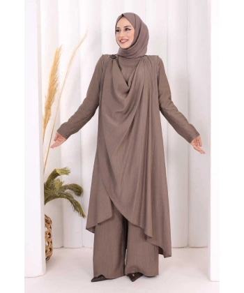 Yelekli Pantolon Takım 8012 Duman
