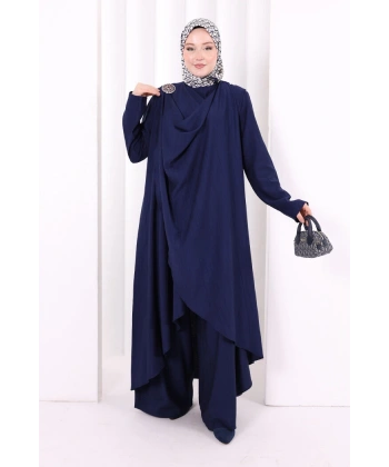 Yelekli Pantolon Takım 8012 Lacivert